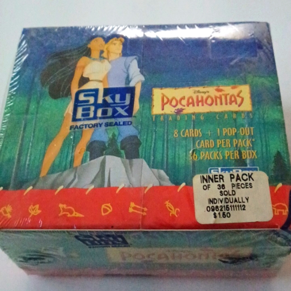 Pocahontas Trading Cards Box + Packs Walt Disney Skybox Movie Trading Cards